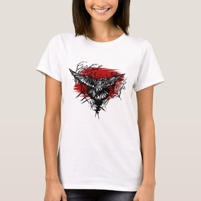 Kråkor Natt T Shirt (Framsida)