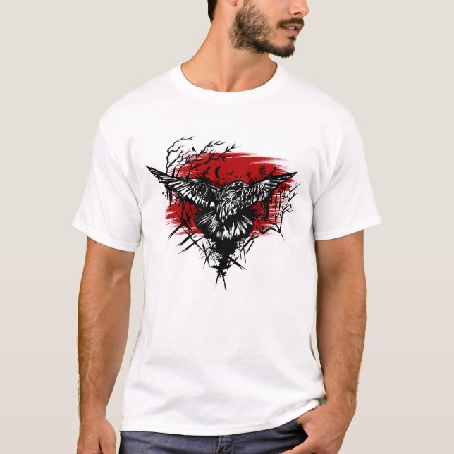 Kråkor Natt T Shirt (Framsida)