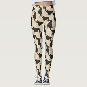 Kråkor och hjärta Leggings