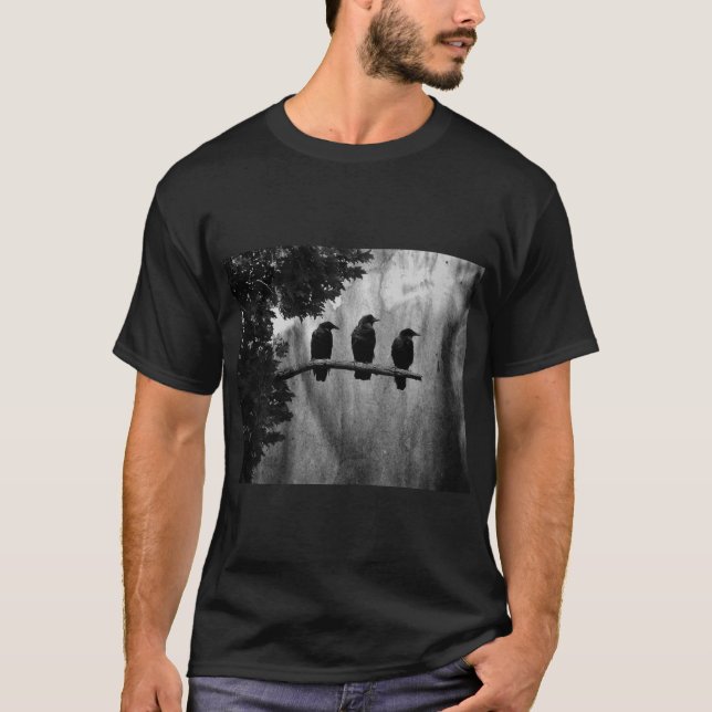 Kråkor på A Gren T Shirt (Framsida)