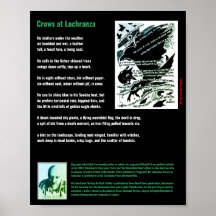 Kråkor på Lochranza dikt/John G.Hall Poster