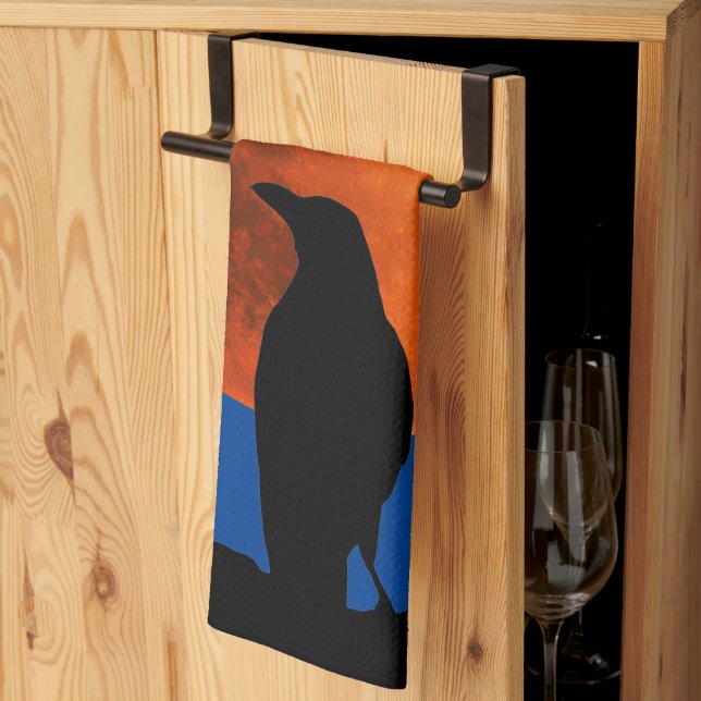 Kråkor, svarta fåglar Måne & Ravens Kökshandduk (Thirds Fold)