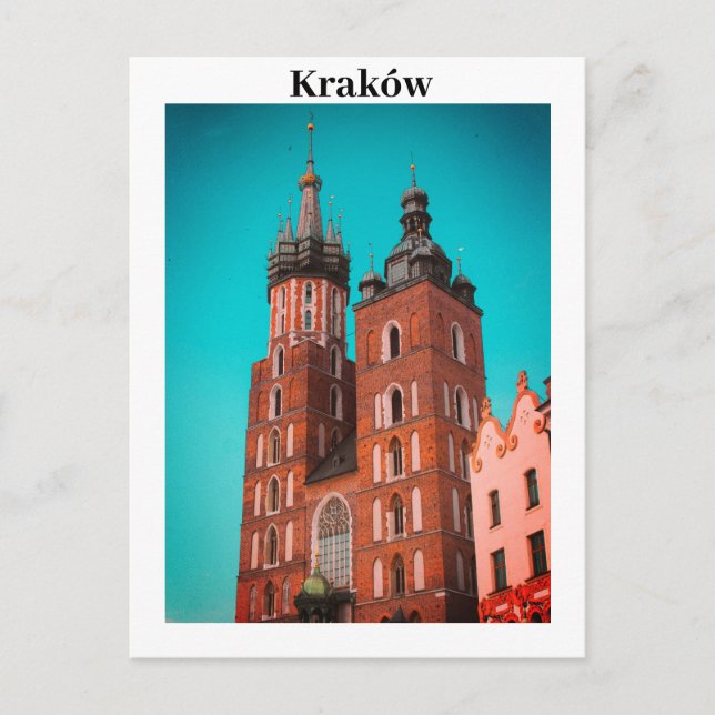 Krakow Europa Polen Polska Gamla Stan Vykort (Framsida)