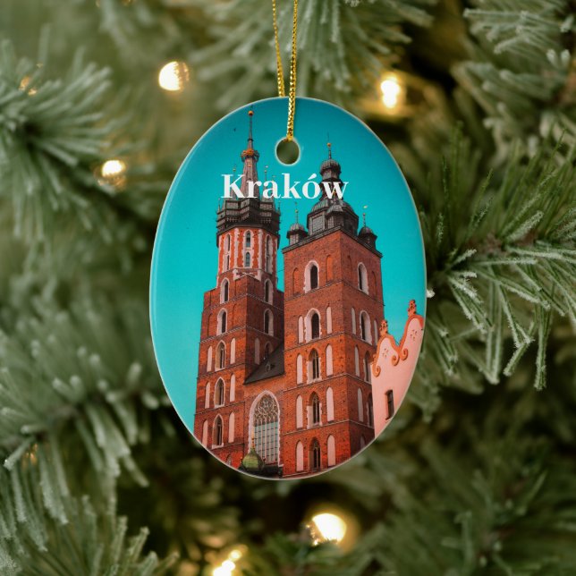 Krakow Europe Polen Polska Old Town Julgransprydnad Keramik (Träd)