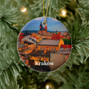 Krakow Europe Polen Polska Old Town Julgransprydnad Keramik