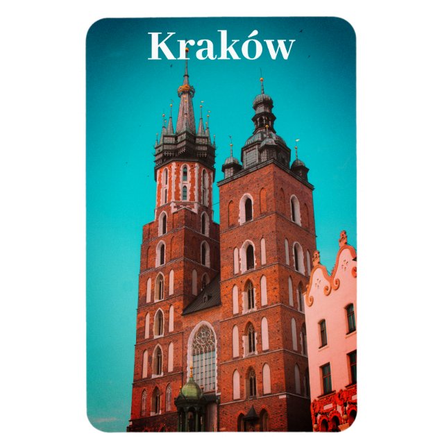 Krakow Europe Polen Polska Old Town Magnet (Vertikal)