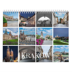 Krakow-fotokalenderuppsättning, Polen Kalender