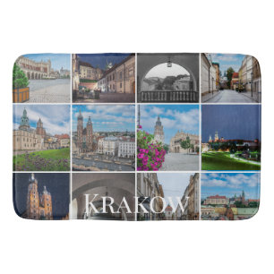 Krakow, gamla stadslandskap, Polen Badrumsmatta
