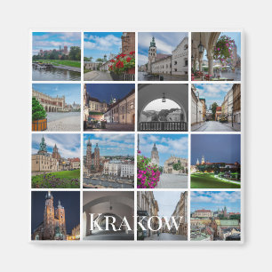 Krakow, gamla stadslandskap, Polen Magnet