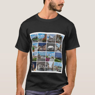 Krakow, gamla stadslandskap, Polen T Shirt