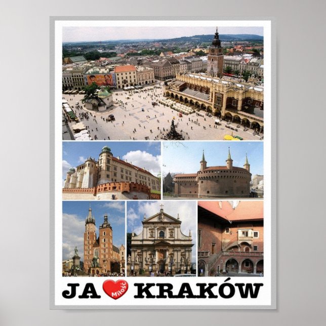 Kraków - I Kärlek - Polen - Poster (Framsidan)