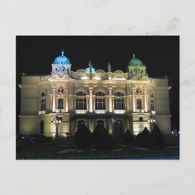 Kraków Juliusz Słowacki Theater. Vykort (Framsida)