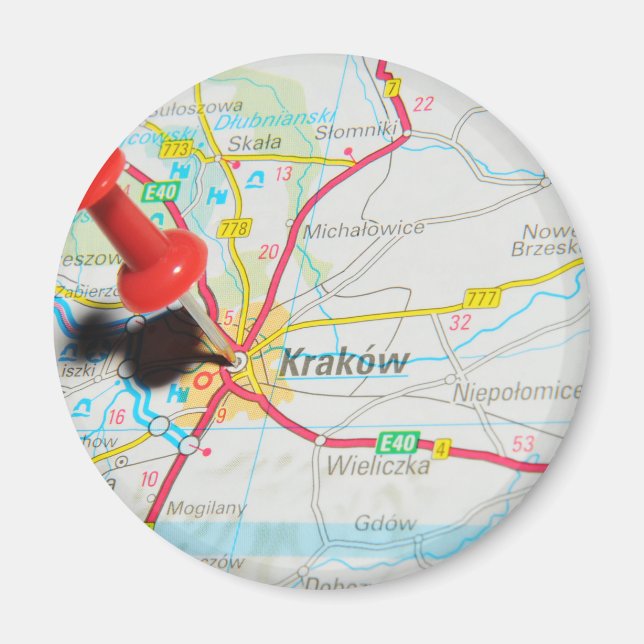 Kraków, Krakow, Cracow i Polen Magnet (Framsidan)