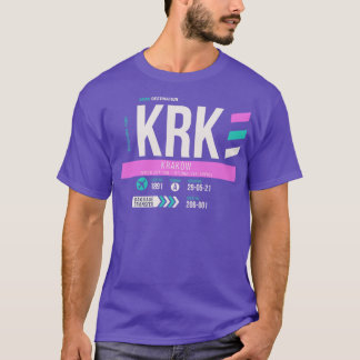 Krakow KRK Airport Code Baggage Märkre 1 T Shirt