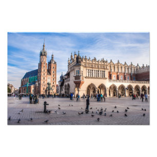 Krakow kvadrerar fototryck