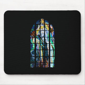 Krakow kyrka av St Francis målat glass Musmatta
