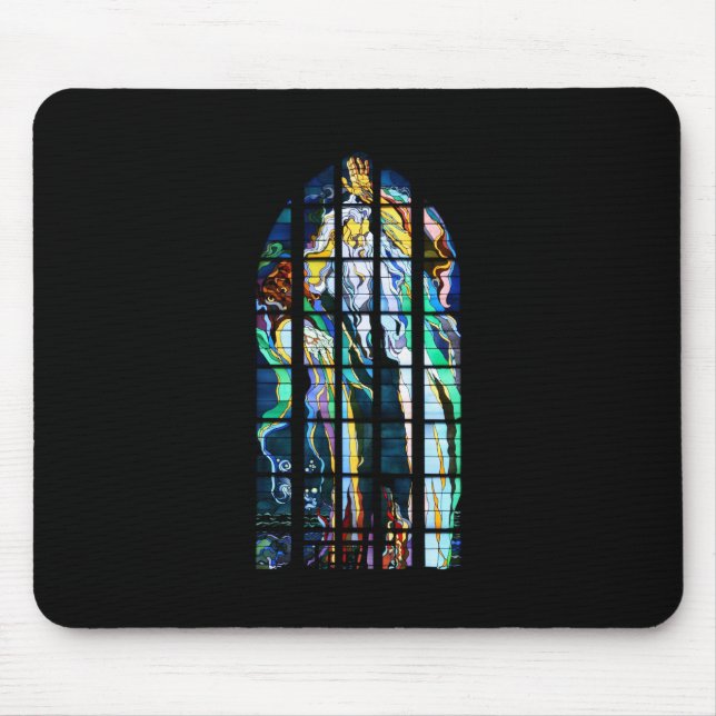 Krakow kyrka av St Francis målat glass Musmatta (Framsidan)