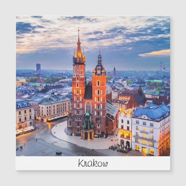 Krakow natt i Polen (Framsida)