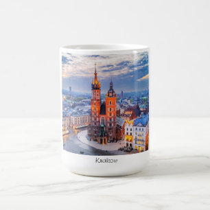 Krakow natt i Polen Kaffemugg