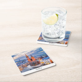 Krakow natt i Polen Underlägg Papper Kvadrat