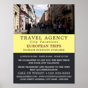 Kraków Old Town, Polen, Travel Agency Advertising Poster
