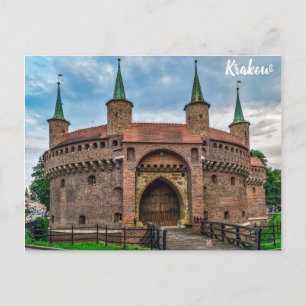 Krakow Polen Barbican Fort Vykort