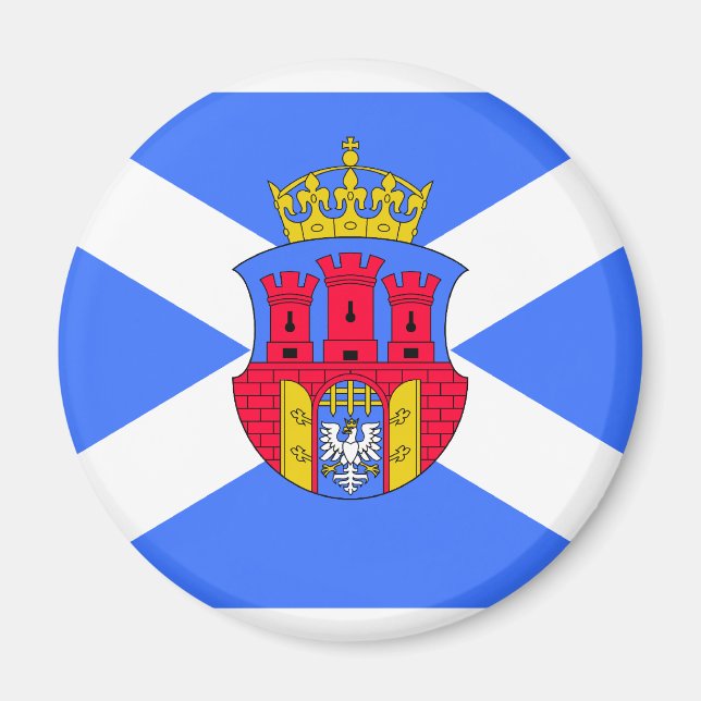Krakow, Polen flagga Magnet (Framsidan)