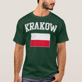 Krakow Polen Flagga polska Polska Polska Polski Po T Shirt