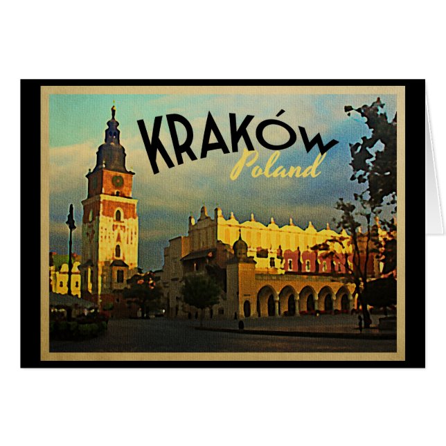 Krakow Polen Hälsningskort (Framsidan Horizontal)