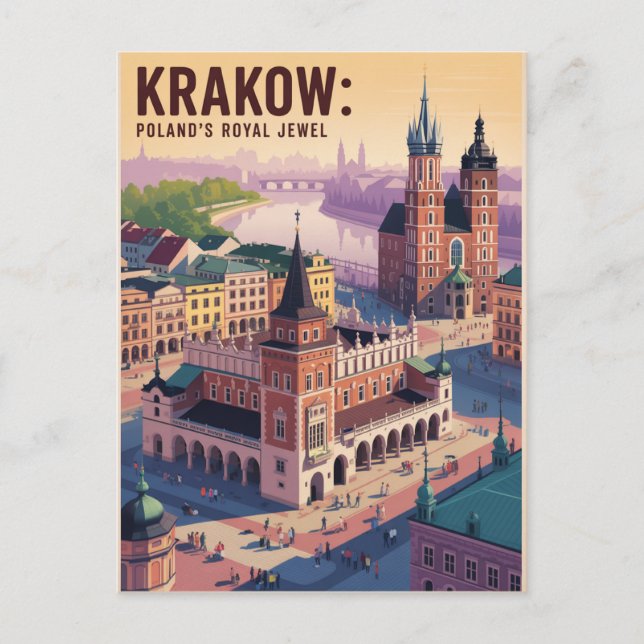 Krakow Polen Helg Vykort (Framsida)