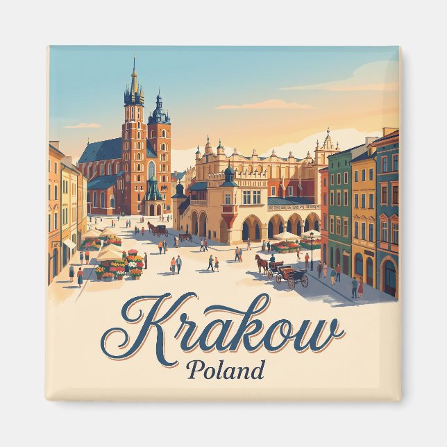 Krakow Polen Magnet (Framsidan)