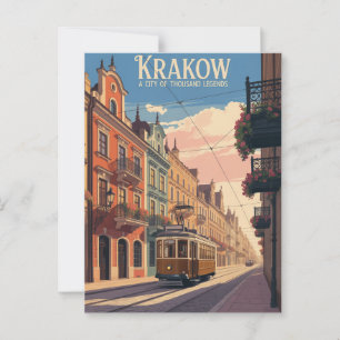Krakow Polen Postcard Vykort