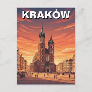 Krakow Polen Resa Vykort