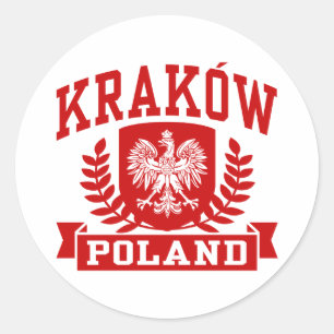 Krakow Polen Runt Klistermärke