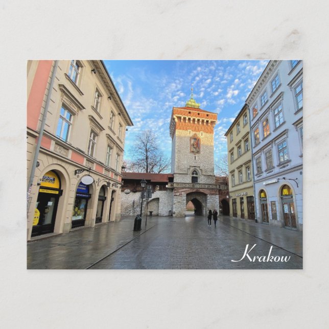Krakow Polen St Florians Grind Travel Photo Vykort (Framsida)