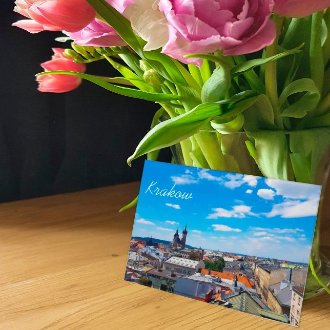 Krakow, Polen, Tak of house Postcard Vykort (Skapare uppladdad)