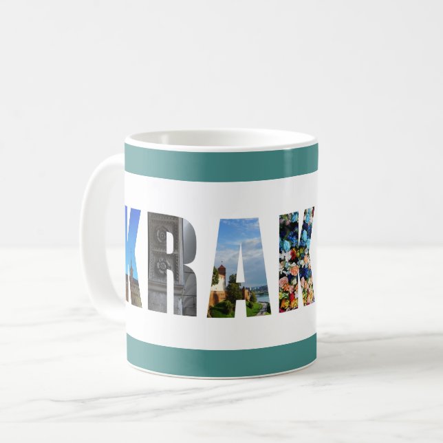 Krakow Polen Travel Photos Kaffemugg (Framsida vänster)