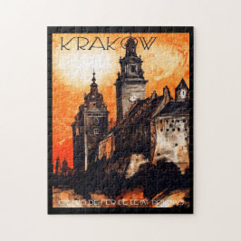 Krakow Polen Travel Poster Puzzle Pussel