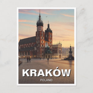 Krakow Polen Travel Vykort