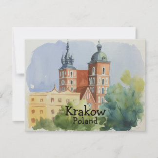 Krakow Polen Vykort