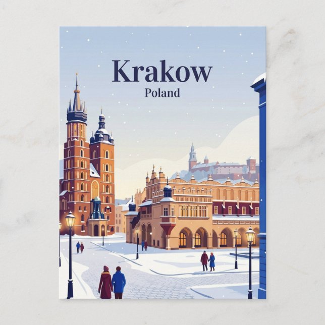 Krakow, Polen Vykort (Framsida)