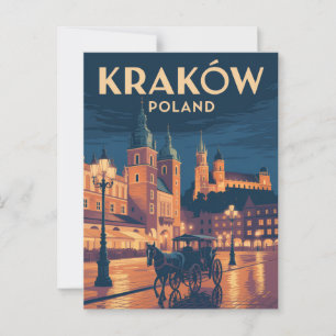 Krakow Polen Vykort