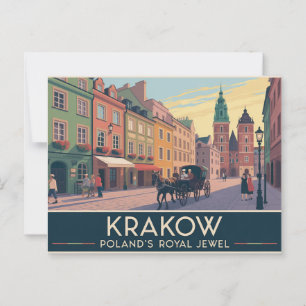 Krakow Polen Vykort