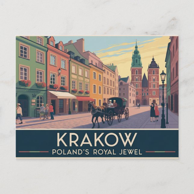 Krakow Polen Vykort (Framsida)