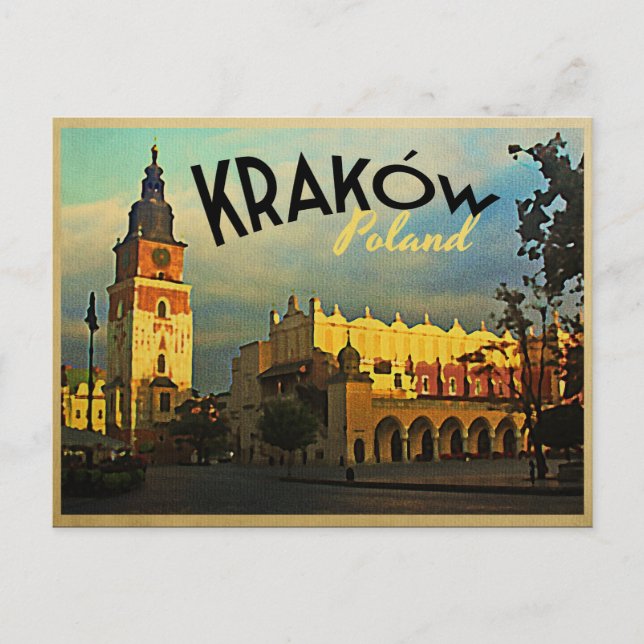 Krakow Polen Vykort (Framsida)