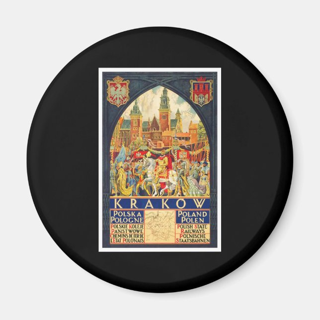 Krakow Polska Pologne Magnet (Framsidan)
