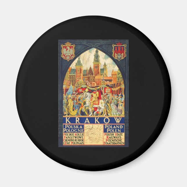 Krakow Polska Pologne Polen Magnet (Framsidan)