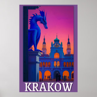 Krakow Poster - Dragons bevakning över Trasa Hall