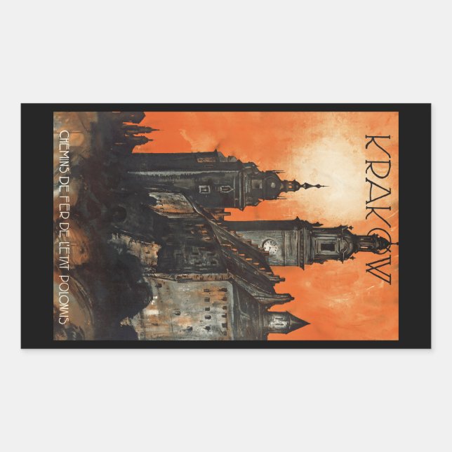Krakow Rektangulärt Klistermärke (Framsida)