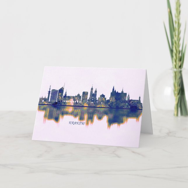 Krakow Skyline Helgkort (Framsida)